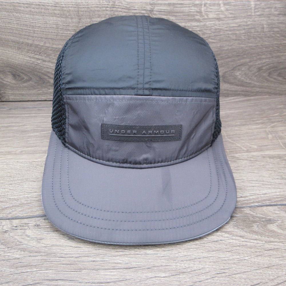 Under Armour Hat Camper Cap Mens Strap Back Gray Black Mesh Gorpcore Techwear